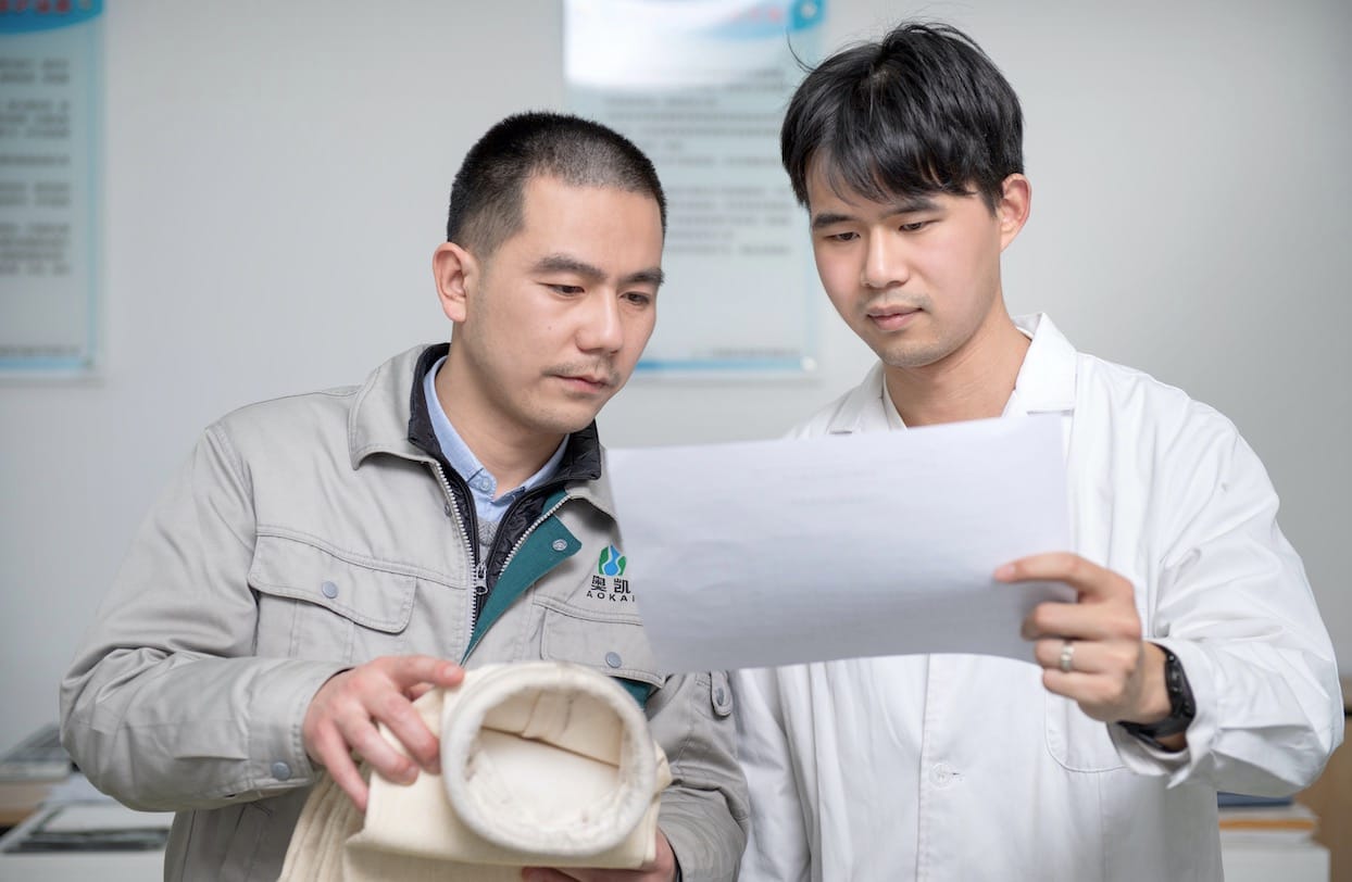 Quality inspection of custom industrial filter bags