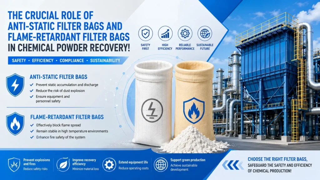 Investing in premium Anti-static filter bags and Flame-retardant filter bags is the most cost-effective insurance for your facility and your workforce.